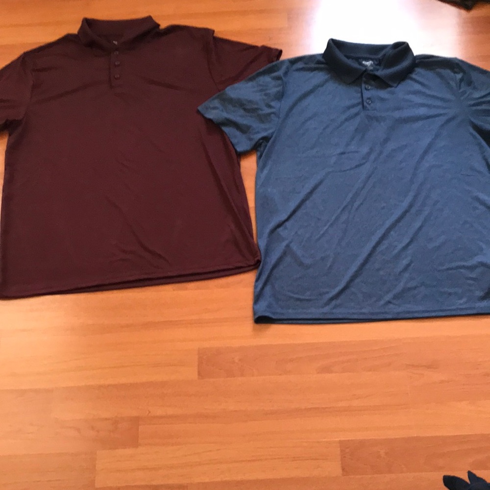 Old Navy Men's Polo Duo - Maroon & Slate Blue